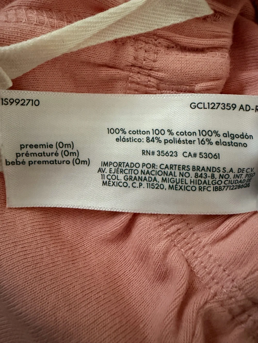 Carter's Coral and Dusty Pink Knit Drawstring Joggers - 2 Pack